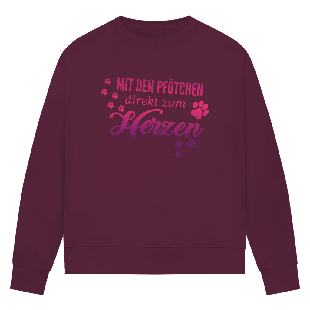 Direkt zum Herzen - Bio-Sweatshirt für Damen