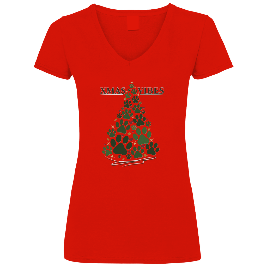 Xmas Vibes - V-Shirt für Damen