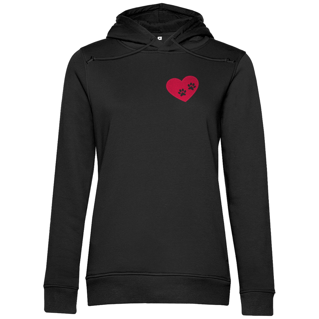 Pfötchen Im Herz - Bio-Hoodie für Damen