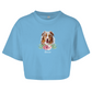 Flower Australian Shepherd - Oversize Crop Top -Dein Wunschtext