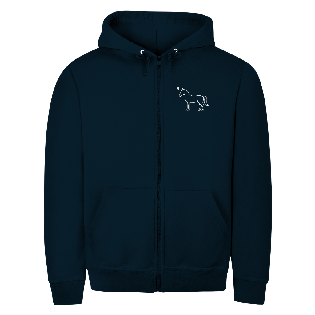 Pferdeliebe - Zipper-Hoodie Unisex | Rückendruck