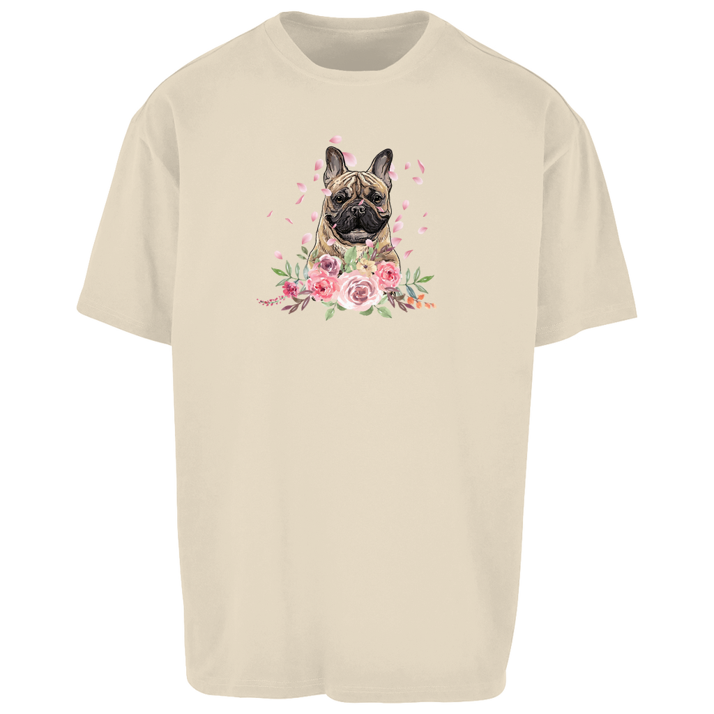 Flower Französische Bulldoge - Oversize T-Shirt - Unisex