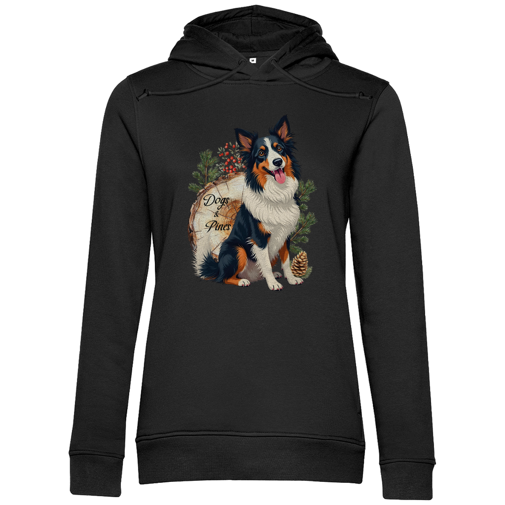 Dogs & Pines- Bio-Hoodie für Damen-Weihnachten