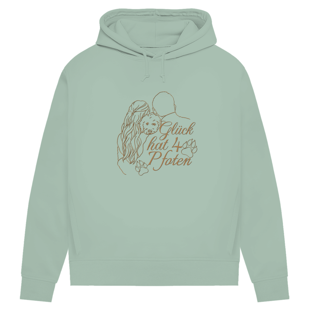 Vier Pfoten – Bio-Hoodie für Damen