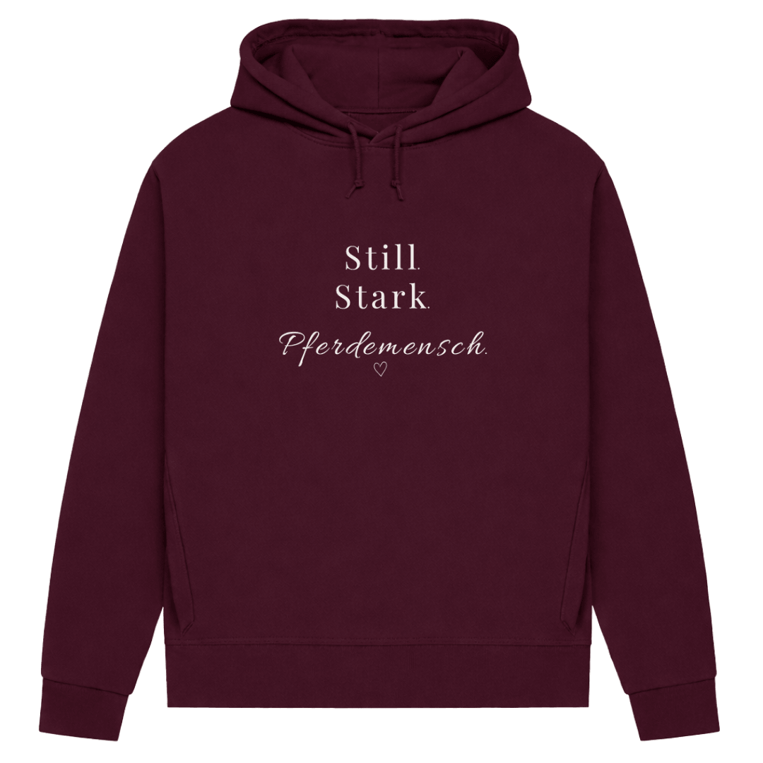 Still. Stark.Pferdemensch – Hoodie aus Bio-Baumwolle für Damen