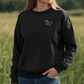 Herz & Huf - Bio-Sweatshirt für Damen |Brustmotiv