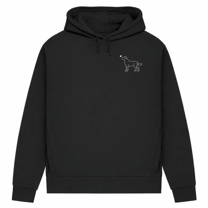 Labrador mit Herz– Hoodie aus Bio-Baumwolle für Damen