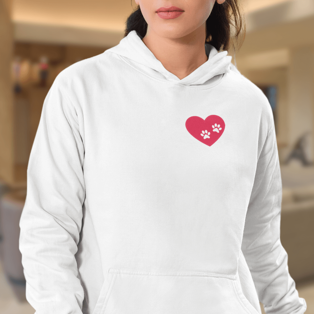 Pfötchen Im Herz - Bio-Hoodie für Damen