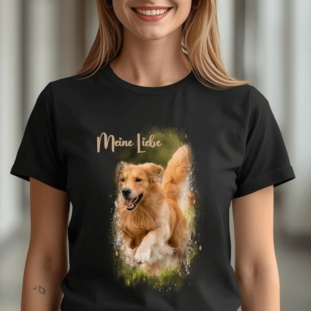 Personalisiertes Damen T-Shirt mit deinem Hundefoto