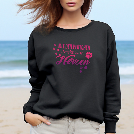 Direkt Zum Herzen - Bio-Sweatshirt für Damen