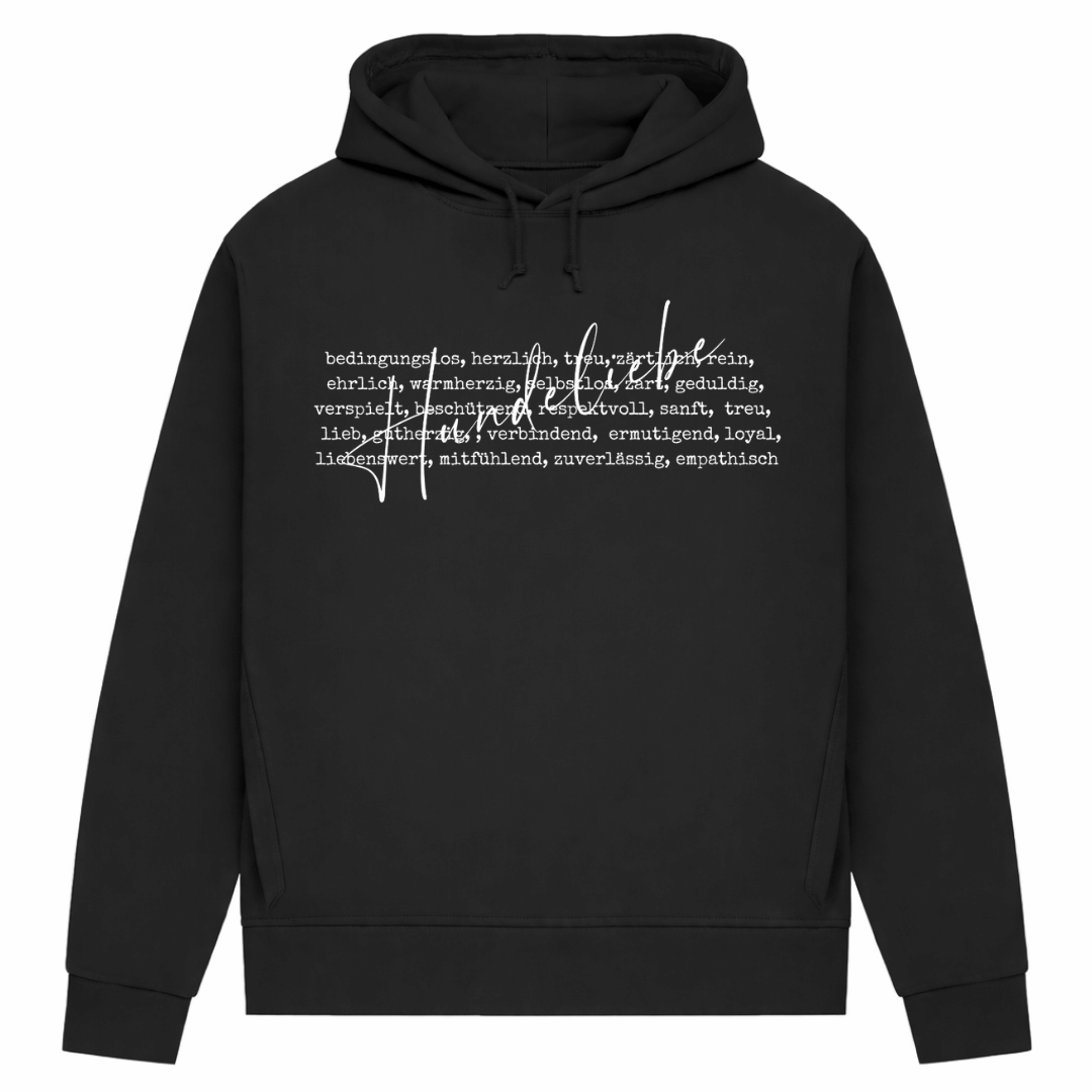 Hunde Liebe ist...– Hoodie aus Bio-Baumwolle für Damen