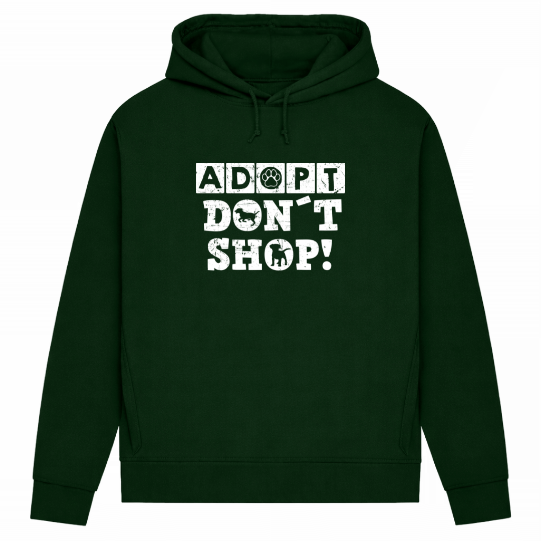 Adopt don't shop– Hoodie aus Bio-Baumwolle für Damen