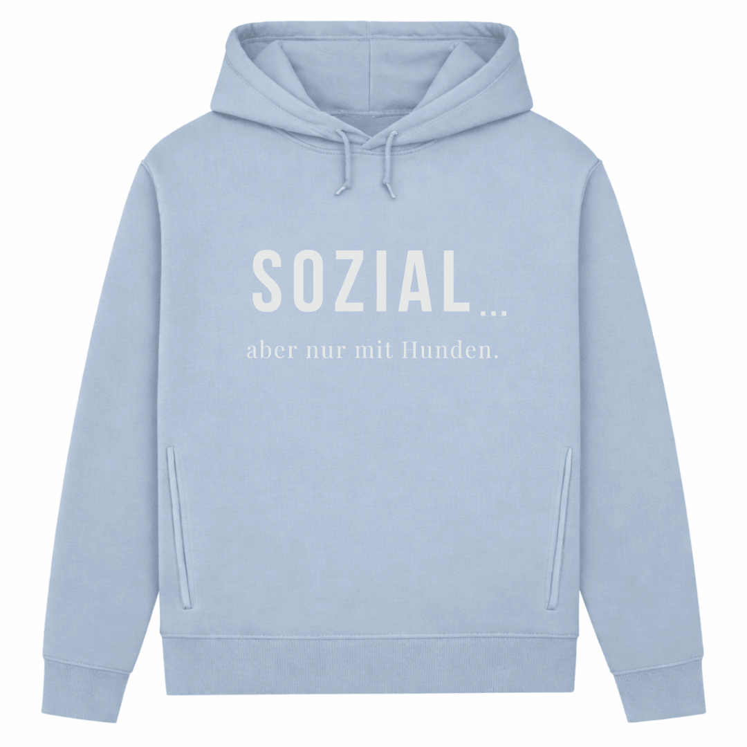 SOZIAL...  – Hoodie aus Bio-Baumwolle für Damen