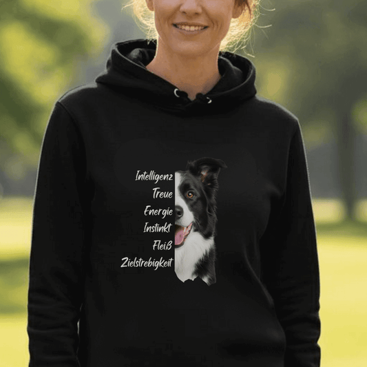 Collie Spirit- Hoodie aus Bio-Baumwolle für Damen
