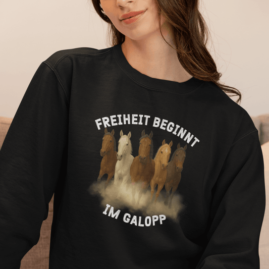 Galopp ist Freiheit - Bio-Sweatshirt für Damen