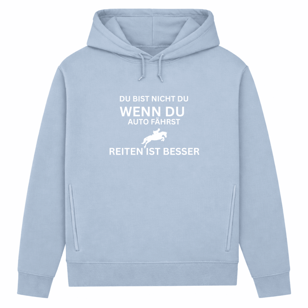 Reiten ist besser– Hoodie aus Bio-Baumwolle für Damen