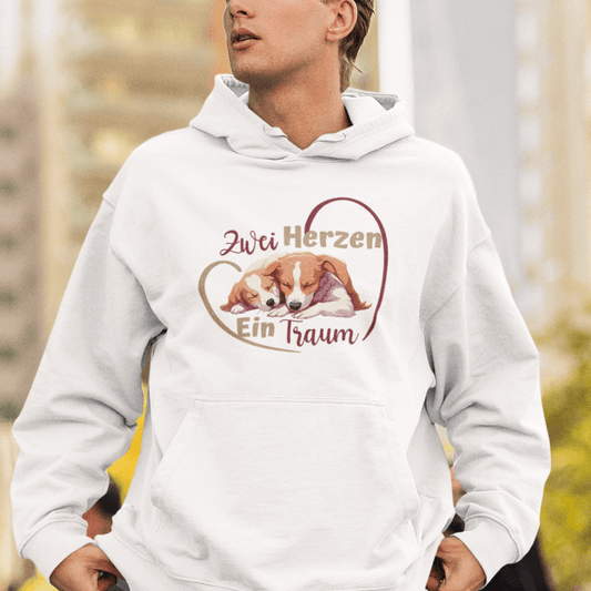 Zwei Herzen - Bio-Hoodie für Herren