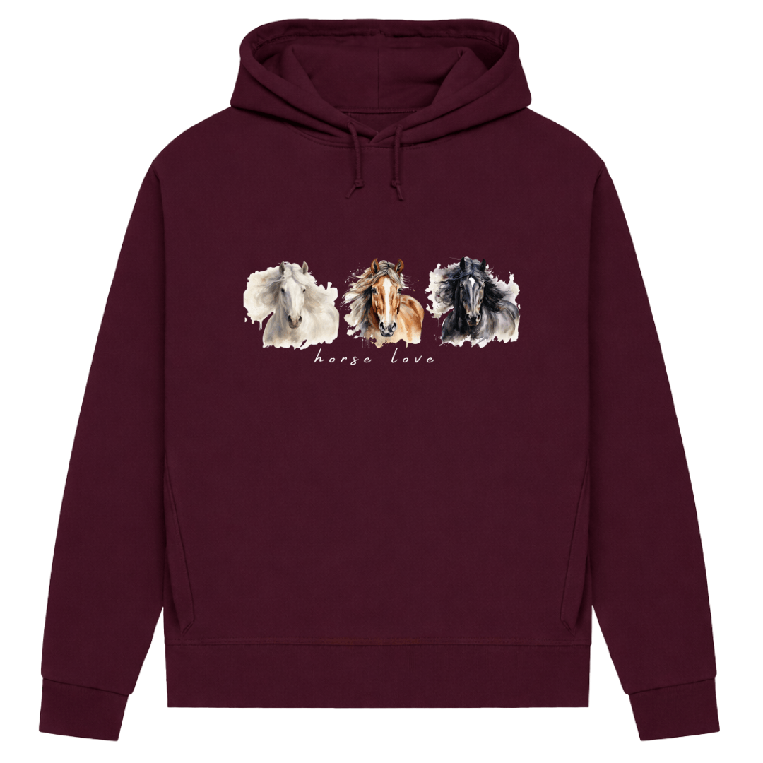 Horse Love – Hoodie aus Bio-Baumwolle für Damen