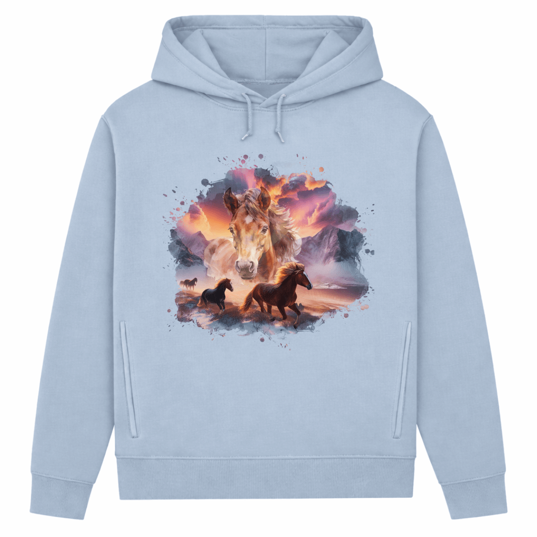 Magie der Pferde - Hoodie aus Bio-Baumwolle für Damen