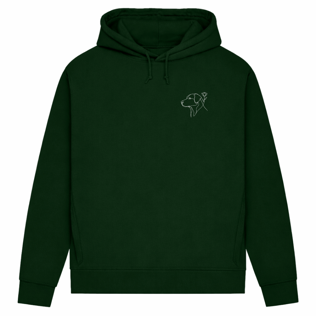 Paw & Flower Vibes– Hoodie aus Bio-Baumwolle für Damen