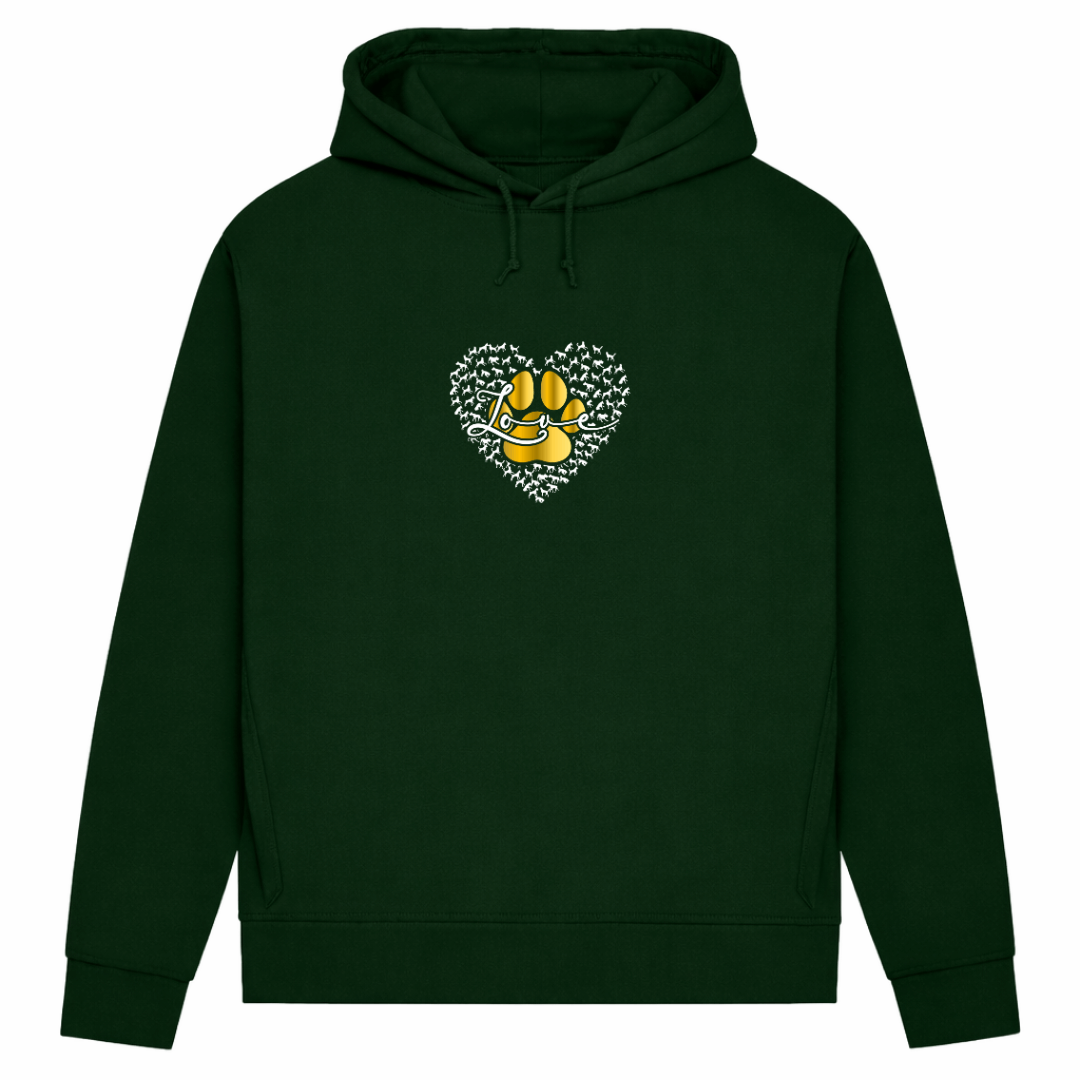 Love Dog– Hoodie aus Bio-Baumwolle für Damen