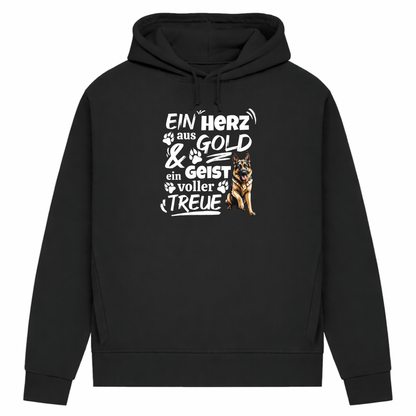 Herz aus Gold– Hoodie aus Bio-Baumwolle für Damen