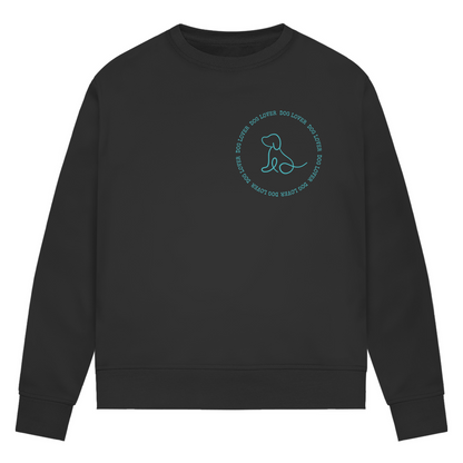 Dog Lover - Bio-Sweatshirt für Damen |Brustmotiv & Rückendruck