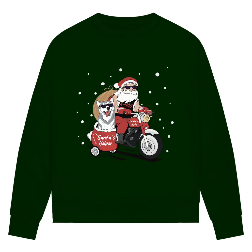 Biker Santa - Bio-Sweatshirt für Damen
