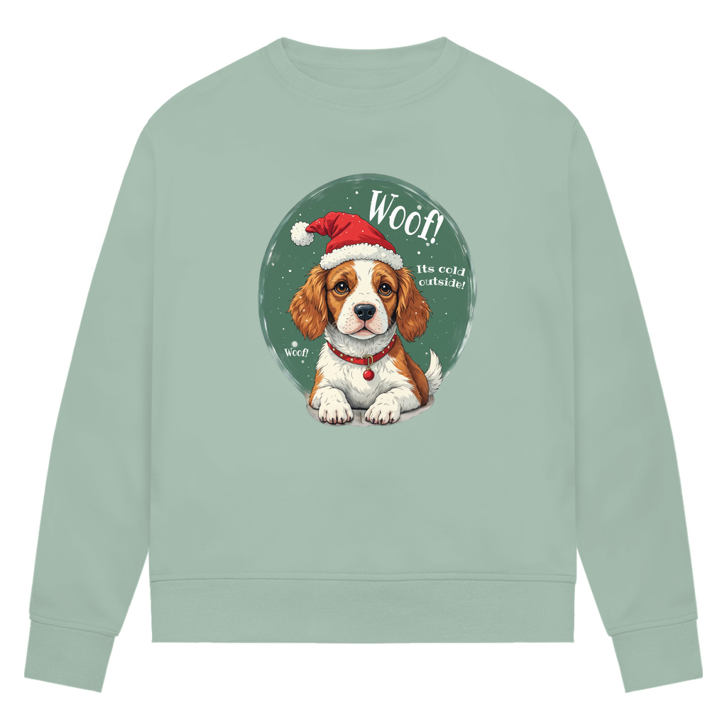 Wuff und Weihnachten - Bio-Sweatshirt für Damen