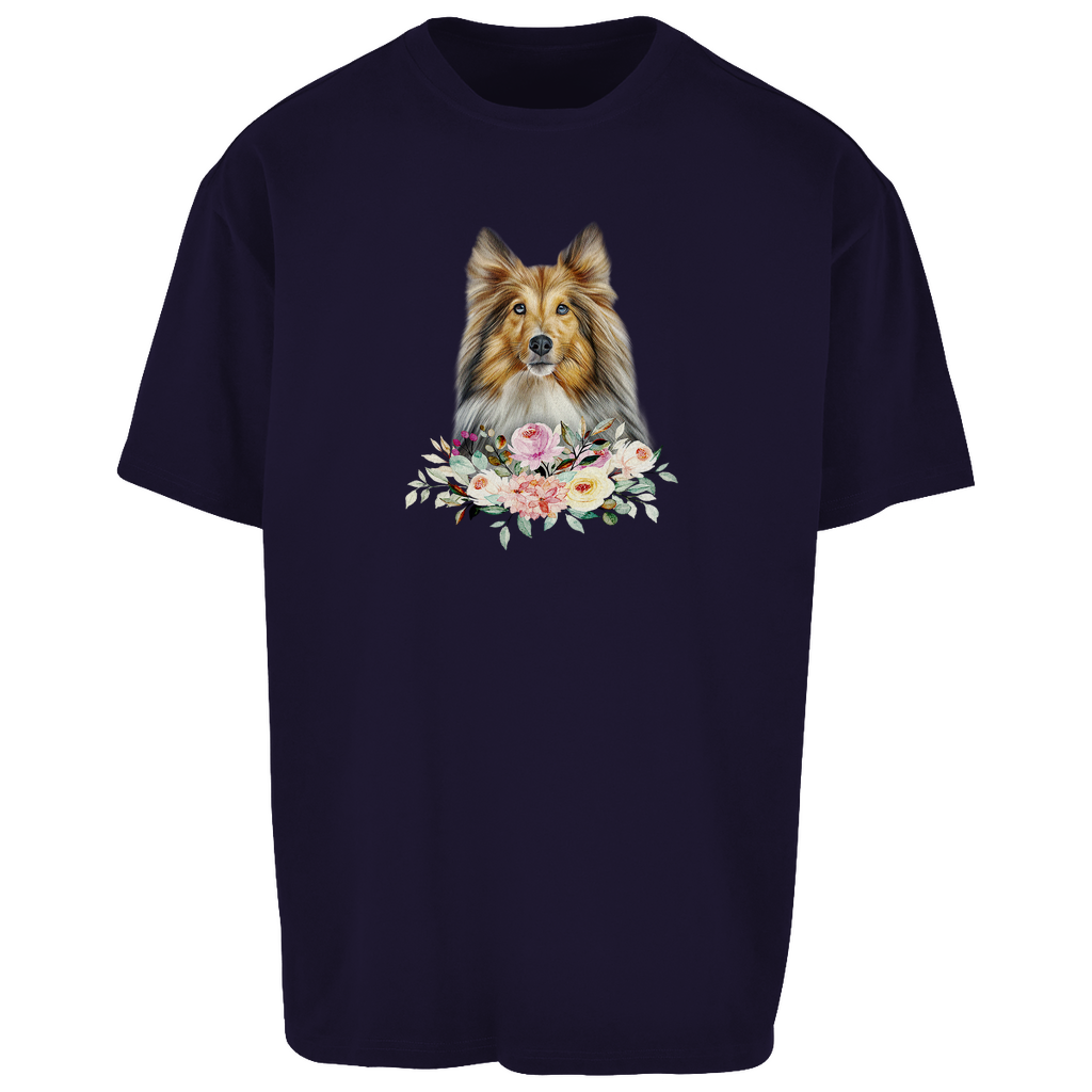 Flower Sheltie - Oversize T-Shirt - Unisex