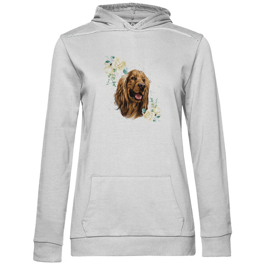 Flower Cocker Spaniel - Hoodie für Damen