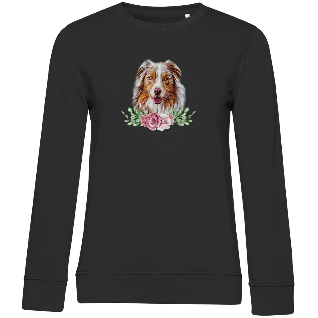 Flower Australian Shepherd - Bio-Sweatshirt für Damen