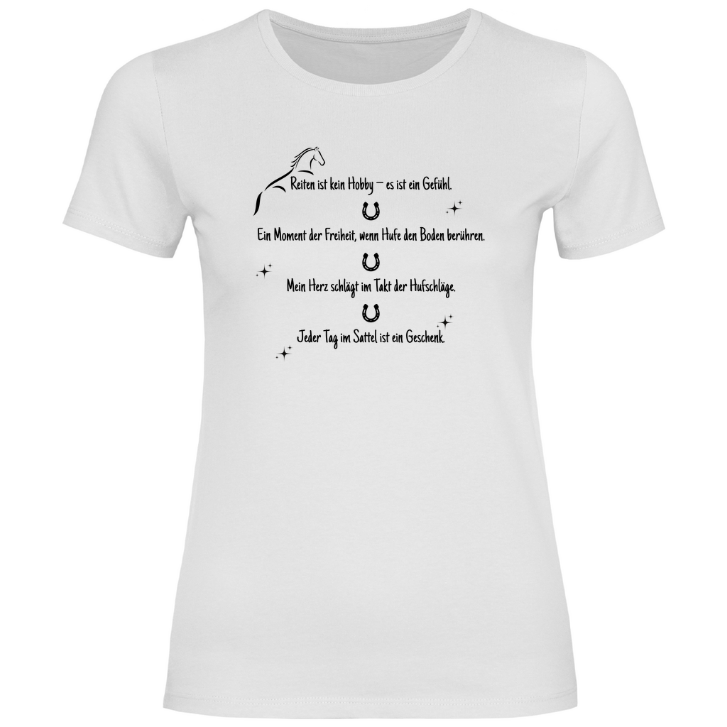 Damen T-Shirt Reiten