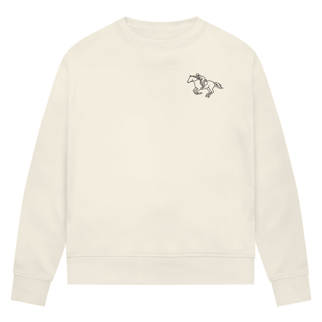 Herz & Huf - Bio-Sweatshirt für Damen |Brustmotiv