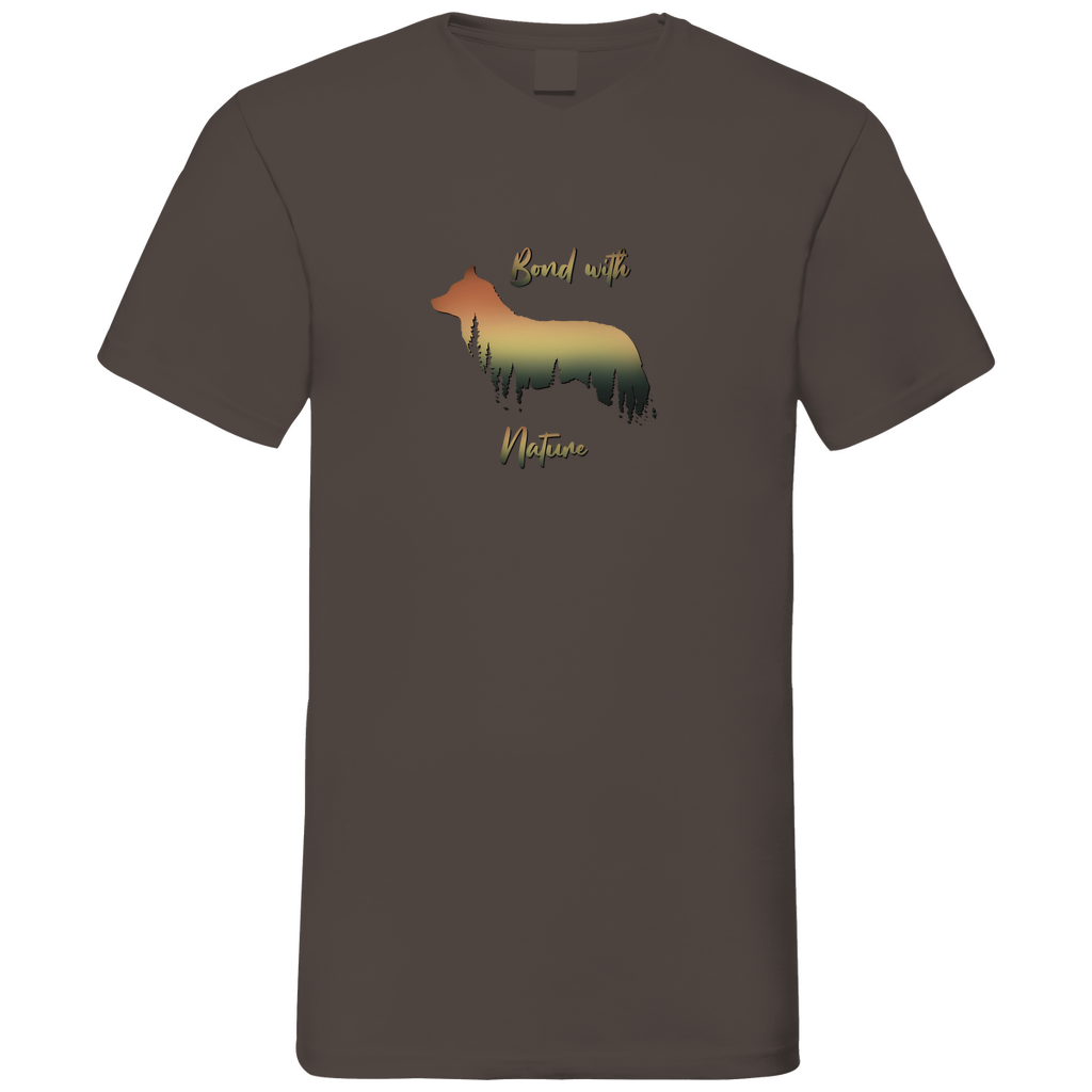 Bond With Nature Bunt - V-Shirt für Herren