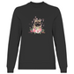 Flower Französische Bulldogge - Sweatshirt für Damen