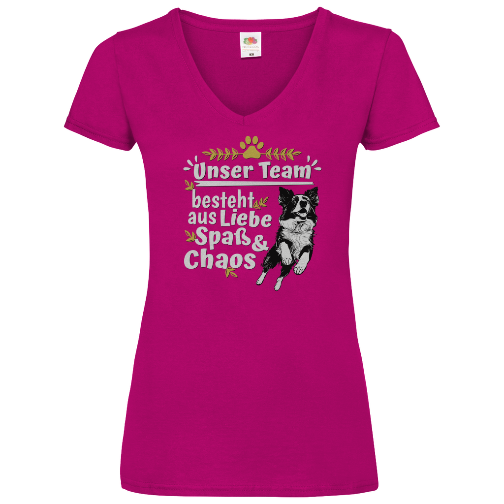 Unser Team -V-Shirt für Damen