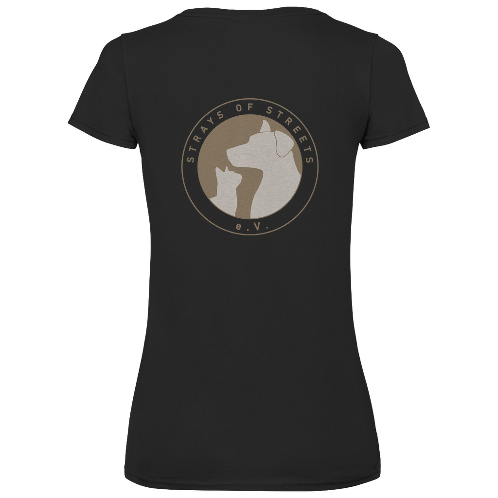 Strays of Streets Adopt Don´t Shop V-Shirt für Frauen