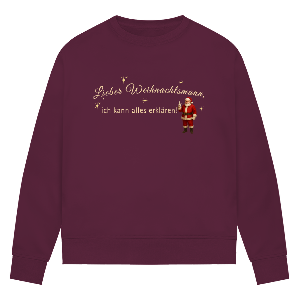 Lieber Weihnachtsmann - Bio-Sweatshirt für Damen