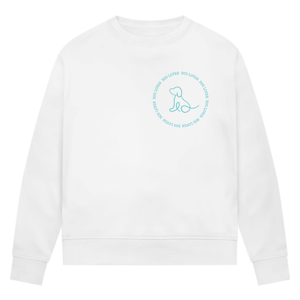 Dog Lover - Bio-Sweatshirt für Damen |Brustmotiv & Rückendruck