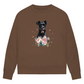Flower Schnauzer - Bio-Sweatshirt für Damen