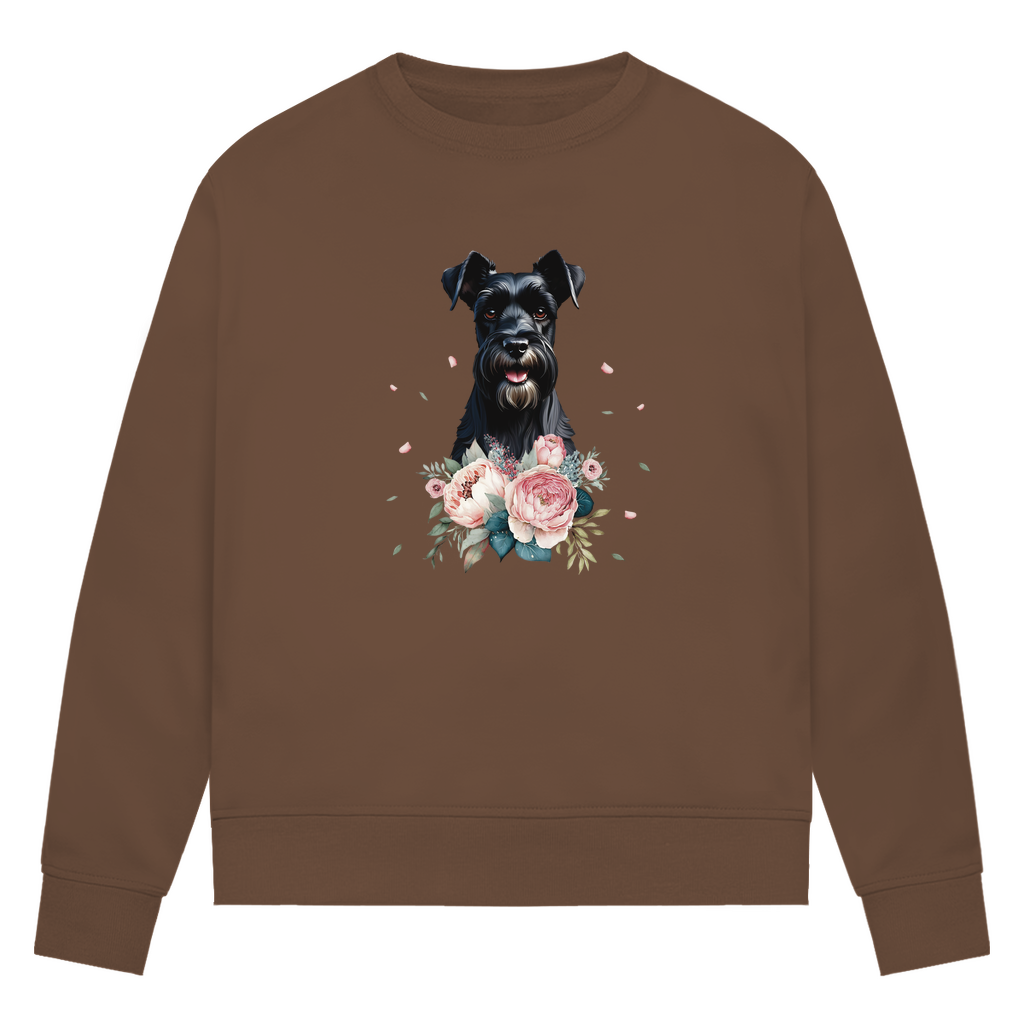 Flower Schnauzer - Bio-Sweatshirt für Damen