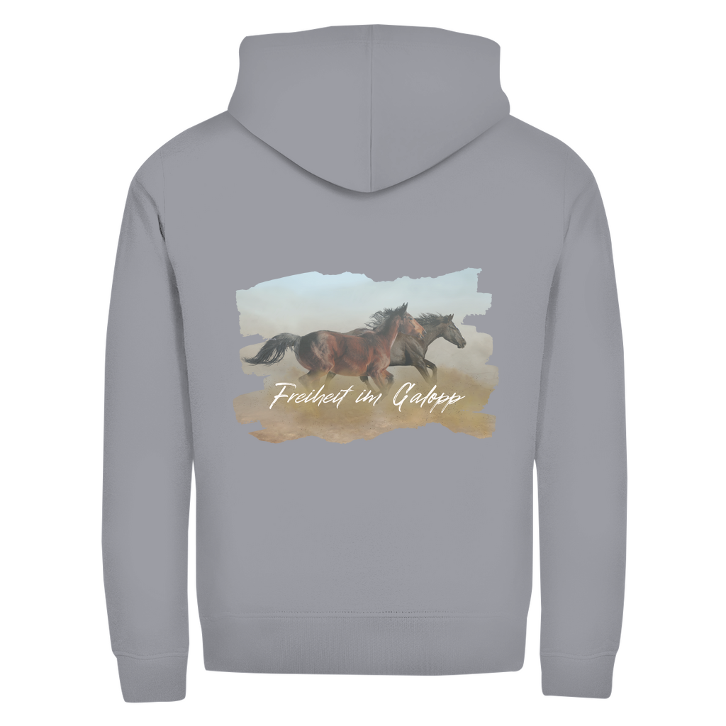 Freiheit im Galopp- Zipper-Hoodie Unisex