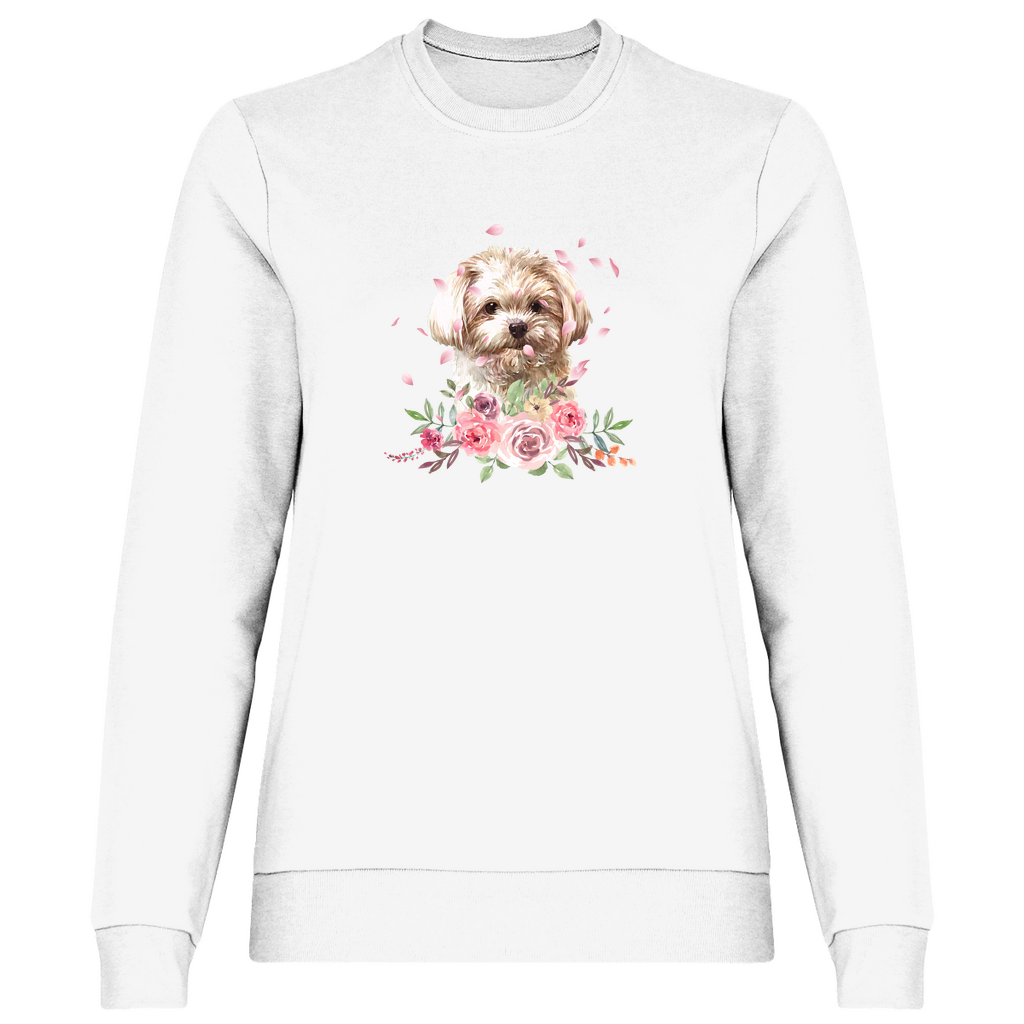 Flower Malteser - Sweatshirt für Damen