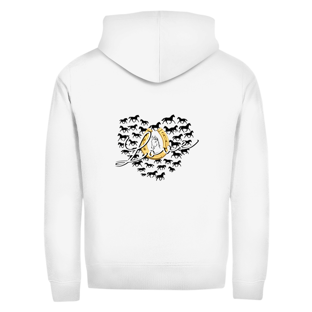 Hufeisenliebe - Zipper-Hoodie Unisex | Rückendruck