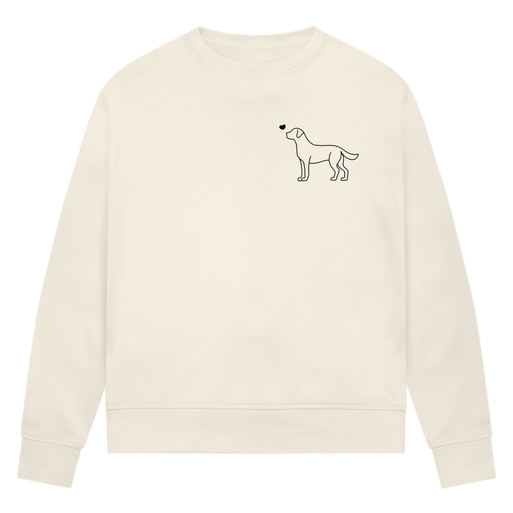 Labrador mit Herz - Bio-Sweatshirt für Damen