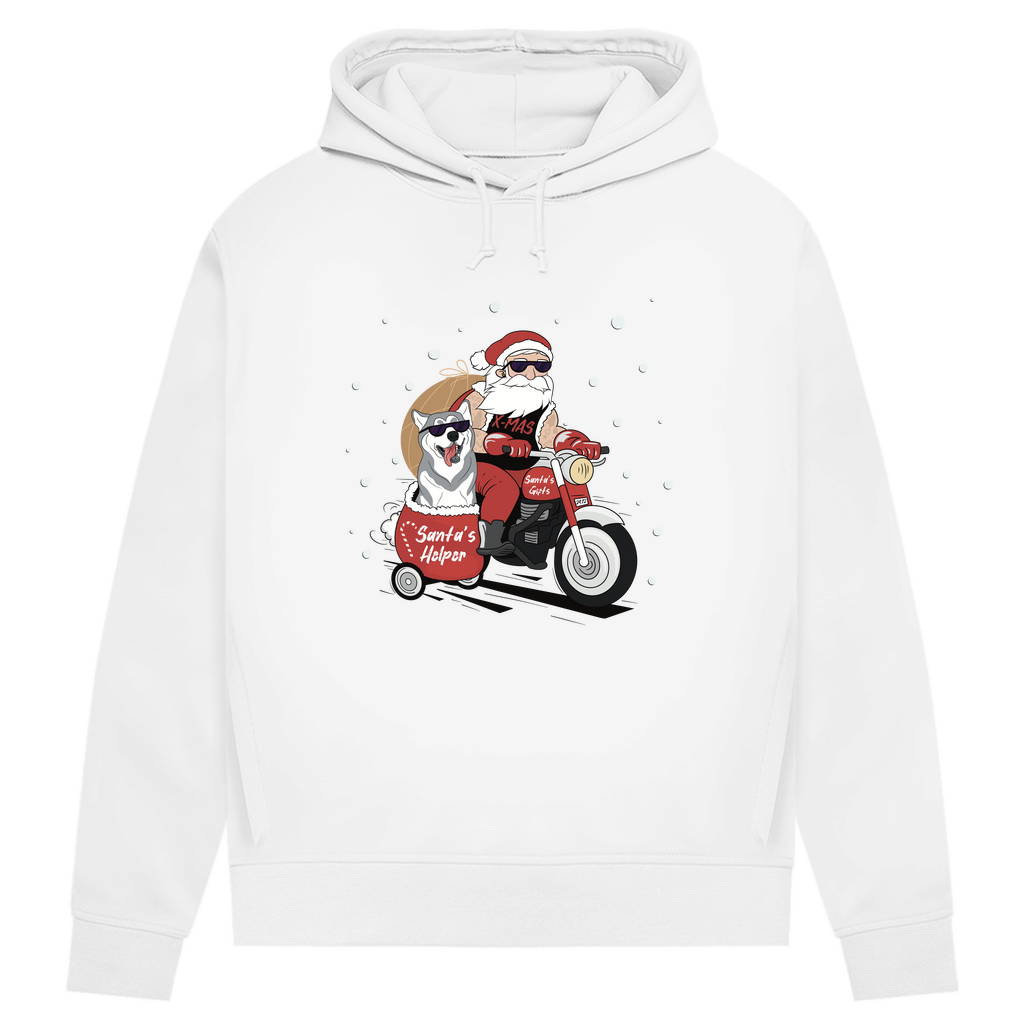 Biker Santa- Bio-Hoodie für Damen