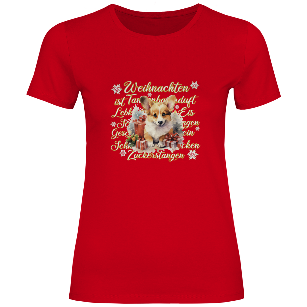 Weihnachten ist...  Corgi - T-Shirt für Damen-Weihnachten