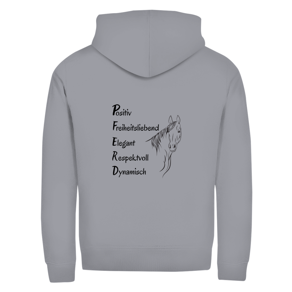 Seelenpferd - Zipper-Hoodie Unisex | Rückendruck