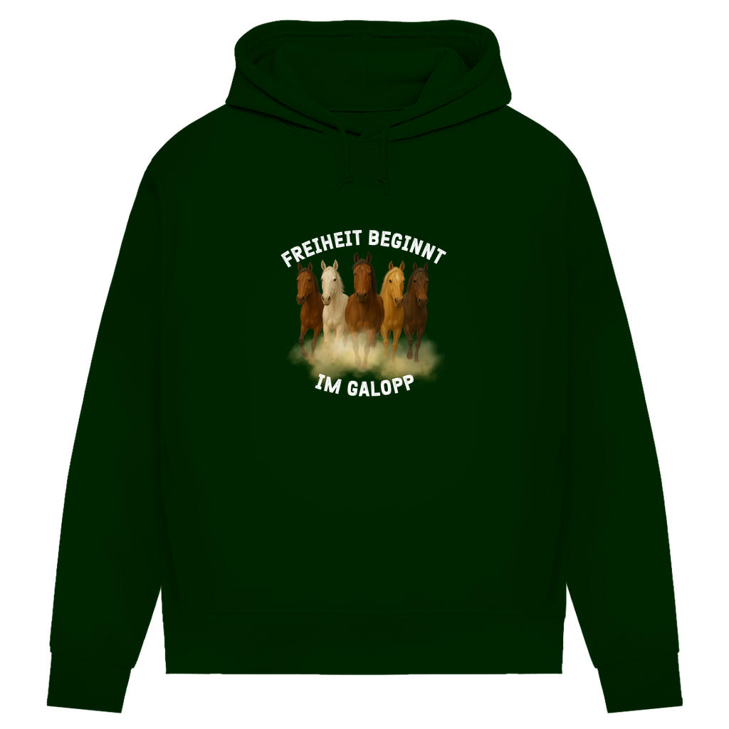 Galopp ist Freiheit - Bio-Hoodie für Damen